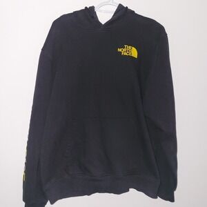 The North Face Long Sleeve Pullover Hoodie Men's Size Large Black Sleeve Hit